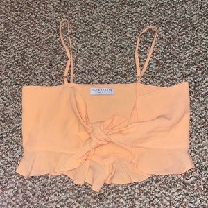 Flynn Skye Michelle Ruffle Crop Top SZ S NWOT